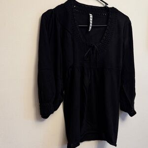 Kokun Elegant Black cashmere Women's Top